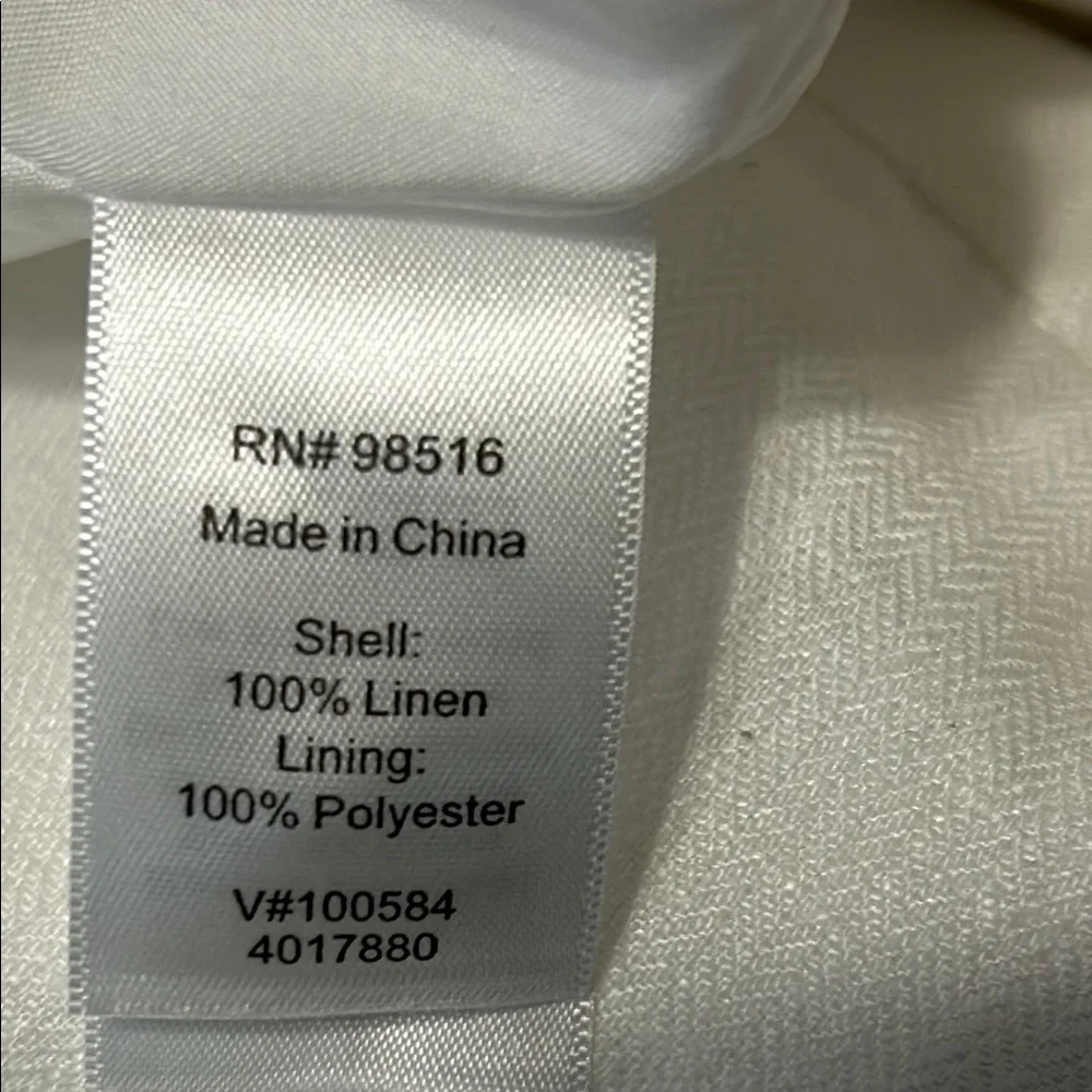 Coldwater Creek women white linen Pants size 16 - Picture 4 of 5